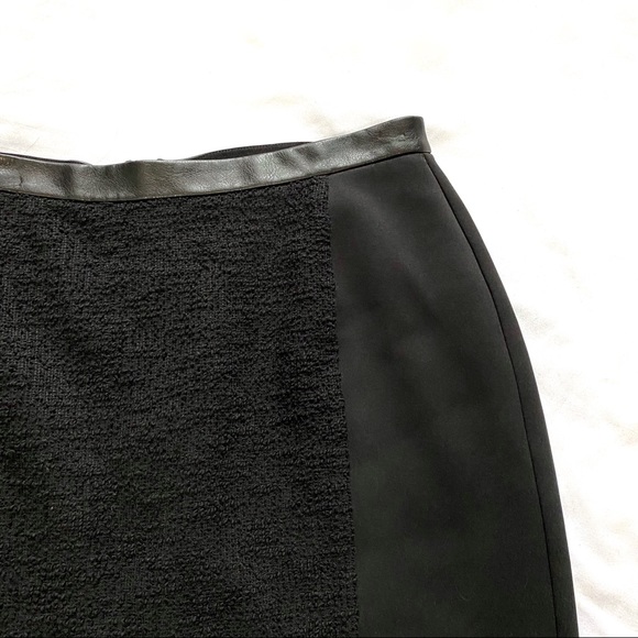 Calvin Klein textured panel black pencil skirt - Picture 2 of 9